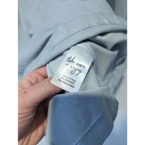 Nic + Zoe NZT 3/4 Sleeve Roll V Tee Quarter Sleeve Raw Hem - Picture 8 of 8